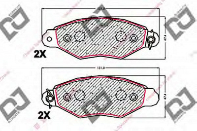 DJ PARTS bp1915 -  Комплект тормозных колодок, дисковый тормоз